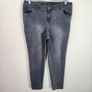Lane Bryant Genius Fit Skinny Jeans Gray Denim Plus Size 16 Stretch